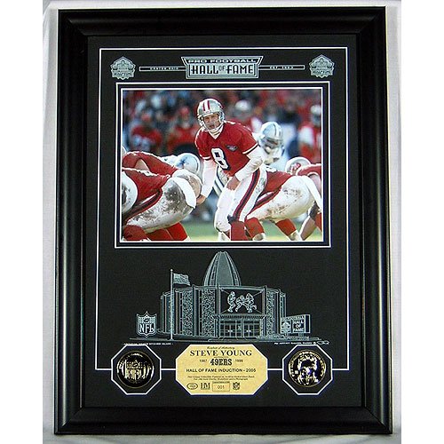 Highland Mint San Francisco 49ers Steve Young Etched Glass Photomint