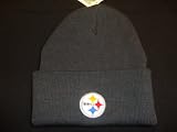 Pittsburgh Steelers Beanie Cuffed Beanie Knit Hat Charcoal