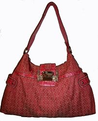 Women's Guess Purse Handbag Pink G-Shine Large