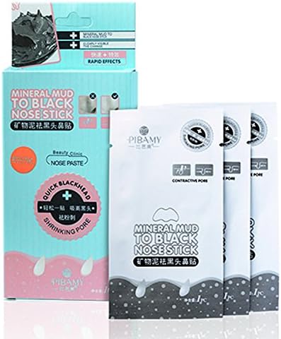 !!!Say Goodbye to Blackheads Today!!! Belov Pibamy Mineral MUD to Blackhead Remover Strips Stick Sheet- Pore Masks- (10 Count Per Pack)