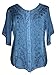 Agan Traders 2025 Summer Medieval Vintage Short Sleeve Embroidered Blouses - Button Down Comfy Summer Tops for Women