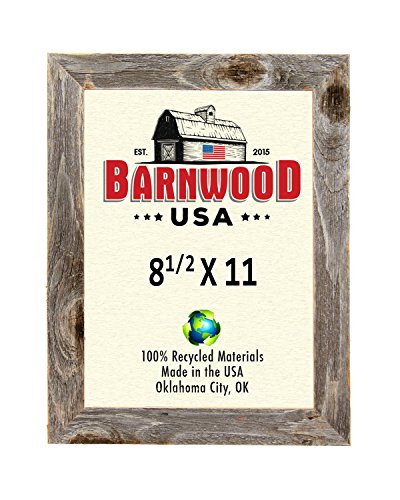 BarnwoodUSA Standard 8.5 x 11 Picture Frame 100 Percent Upcyled Reclaimed Wood