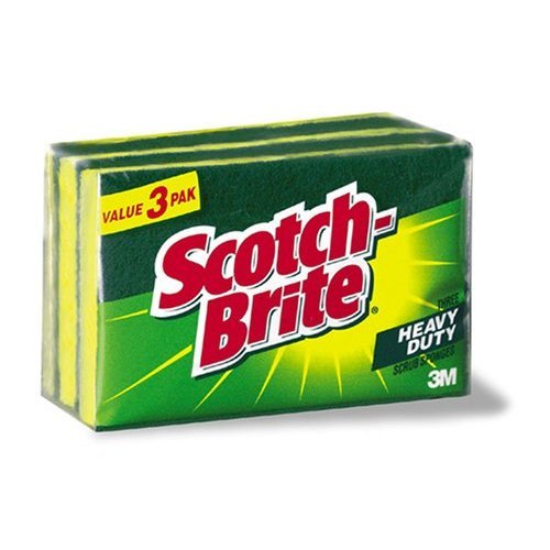 3M HD3-CFD Scotch-Brite Heavy Duty Scrub Sponge Floor Display - 3 Pack - 72 Count