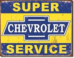 Super Chevy Service Tin Sign 16"W x 12.5"H