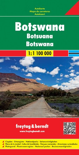 Botswana Road Map 1:1.1M FB (English, Spanish, French, Italian and German Edition)