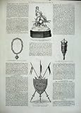 Review Old-print  / 1883 CHAIN MAYOR LEEDS LEWES BANNOCKBURN SHIELD RIFLE