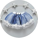 Candykids　　キッズチュールスカート グラデーション チュチュスカート　　プリンセス チュール　　チュチュスカート 　　子供のスカート 女の子 子供 キッズ ダンス (90cm, ブルー)