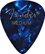 Fender 351 Premium Celluloid Guitar Picks, 12 Pack, Blue Moto, Medium