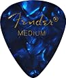 Fender 351 Premium Celluloid Guitar Picks, 12 Pack, Blue Moto, Medium