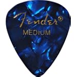 Fender 351 Premium Celluloid Guitar Picks, 12 Pack, Blue Moto, Medium