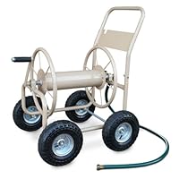 Liberty Garden Products 870-M1-2 Industrial 300 - 4 Wheel Garden Hose Reel Cart - Tan