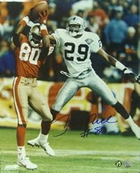 Jerry Rice Signed 49ers vs. Raiders 16x20