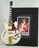 Alex Lifeson Rush Picture Frame with Miniature Guitar Replica
