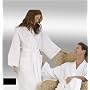 White Waffle Weave Bathrobe W/shawl Collar