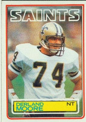 1983 Topps #116 Derland Moore - New Orleans Saints (Football Cards)