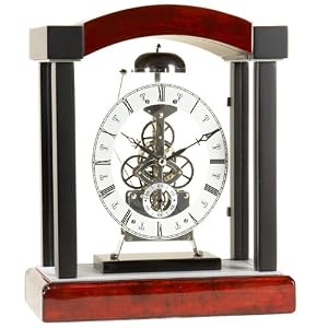 River City Clocks 10 Inch Rosewood Skeleton Mantel Clock with Passing Bell Strike - Model # S100