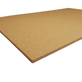 Cork Sheet 12" Wide x 12" Long x 1" Thick Plain Single Sheet