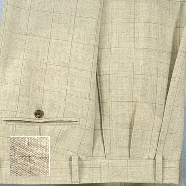 Pleated Performance Linen Suit Trouser