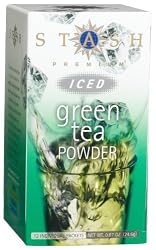 Stash Premium Unsweetened Green Iced Tea Powder, Packets, 12-Count Boxes (Pack of 6)