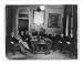 Historic Print (L): [Charles Evans Hughes seated at head of table, with eight other men around the table]