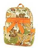 Large Belvah Quilted Camouflage Backpack (Orange)