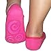 Yoga Socks for Women - No Slip Socks with Crossover Strap - Pilates Grip Socks to Enhance Balance and Stability - One Size Fits Most - Pink