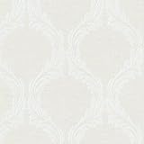 Beacon House 495-69050 Blake Light Grey Ogee Wallpaper by Beacon House