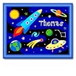 Out Of This World Large Blue Personalized Print
