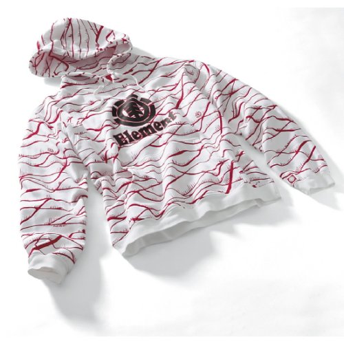 Element Kapuzenpullover Männer, weiß/rot