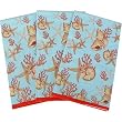 Seashells Design Print Guest Towels or Buffet Napkins, Pack of 15