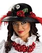 Rose and Skull Lady Hat - Adult Std.