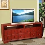 Somerset TV Stand in Distressed Antique Raspberry Width: 44