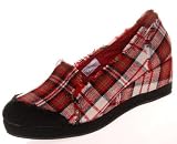 51PrxwRCjwL. SL160  VOLATILE Dorie Plaid Red Wedge Platform Womens Shoes