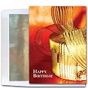 Birthday Cards -Golden Gift, Box of 10 cards and envelopes