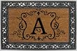 Monogram Coir Doormat Insert with Rubber Base Frame - A Monogram Coir Doormat Insert with Rubber Base Frame - A