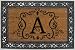 Monogram Coir Doormat Insert with Rubber Base Frame - A