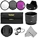 Professional Accessory Kit for FUJIFILM FinePix S4200, SL300, S4500, S4000, S3200, S3250 Cameras - Includes: Filter Kit (UV, CPL, FLD) + Aluminum Lens Adapter Tube + Tulip Flower Lens Hood + Center Pinch Lens Cap + Cap keeper Leash + MagicFiber Microfiber Lens Cleaning Cloth