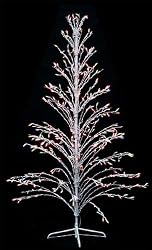 6' White Lighted Christmas Twig Tree Outdoor Yard Art Decoration - Multi Lights