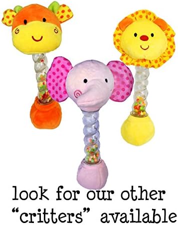 Crib Critters by Linzy Pink Elephant Baby rattle