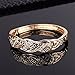 Moochi 18K Gold Plated Crystal Embedded Hollow Chain Necklace Earrings Ring Bracelet Jewelry Set