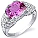 Classy Brilliance 3.50 carats Pink Sapphire Cocktail Ring in Sterling Silver Available in Size 5 thru 9