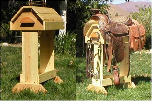 Rustic Pine Saddle Stand/Rack