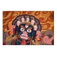 Wrathful Buddhist deity - mural painting from Tibetan monastery Places Photographic Poster Print by Maciej Wojtkowiak, 20x16