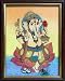 Ganesha on Lotus Flower Art Craft Handicraft Painting