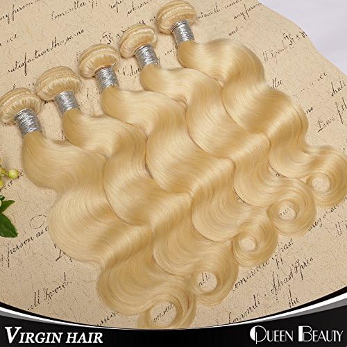 Queen Beauty Hair Bleach Blonde Brazilian Hair 3pcs Lot Human Virgin Hair Extensions 7a Blonde Brazilian Body Wave 12"-30" Color 613 Blonde Virgin Hair (24 26 28)