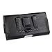 for BLU Life ONE L120 Sideways Black Leather Sleeve Case Belt Clip Holster ZW Pouch + AIS Cell Phone Microfiber Cleaning Cloth (by All_Instore)