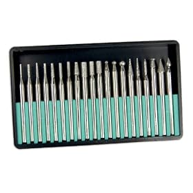 Buy 20pc Industrial Diamond Burr Set for Rotary Tools - Unique Shapes by ProTool now!