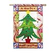 Christmas Tree Deluxe Elite Garden Size Applique Flag