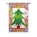 Christmas Tree Deluxe Elite Garden Size Applique Flag