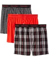 Calvin Klein Men's 3-Pack Woven Slim Boxer